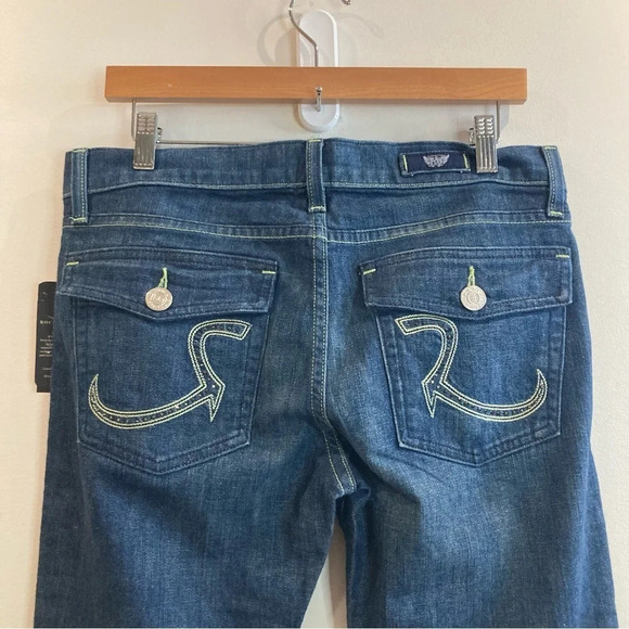 ROCK & REPUBLIC Sz 30 Low Rise Bootcut Kurt in Voracious Blue US Made Jeans NEW - Picture 10 of 11